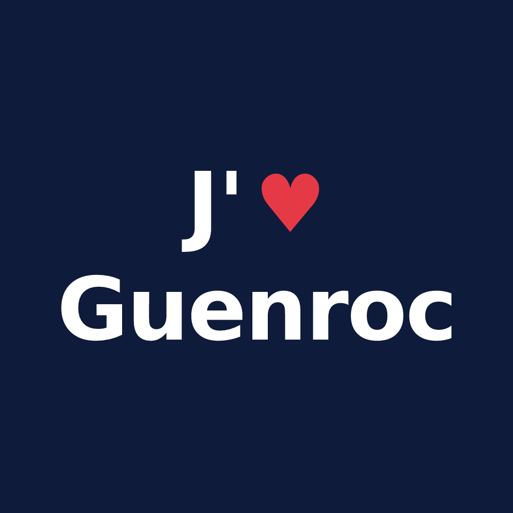 T-shirt personnalisé Guenroc — design J'aime Guenroc