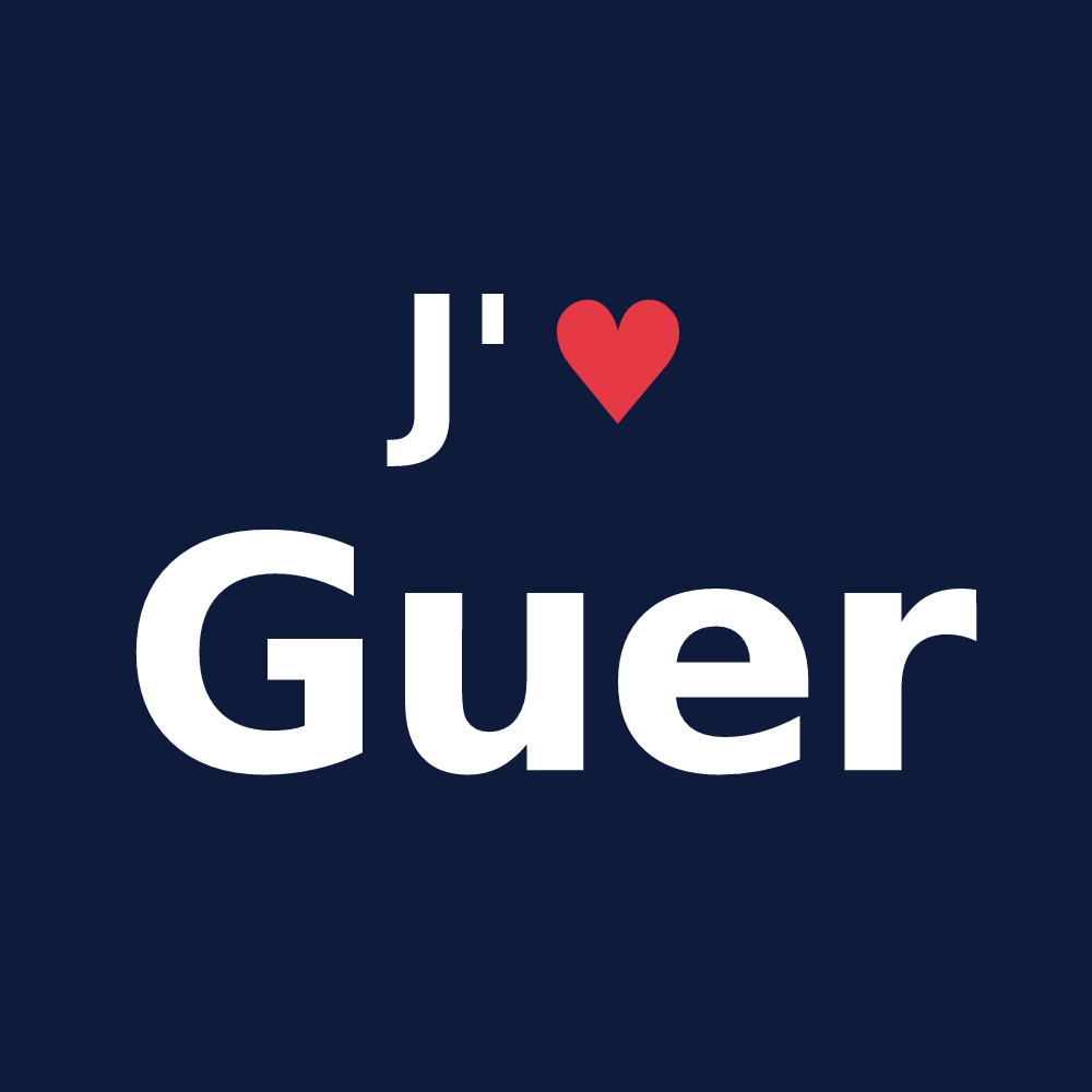 T-shirt personnalisé Guer — design J'aime Guer