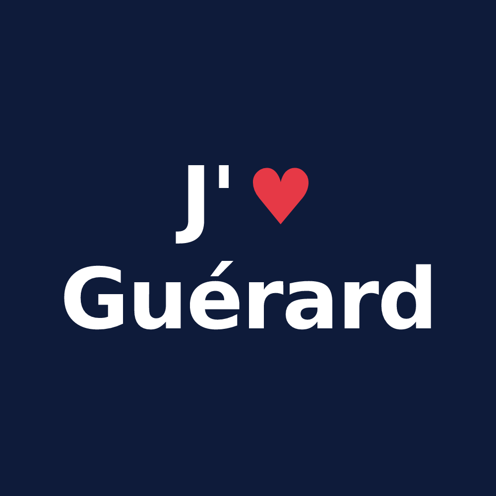 T-shirt personnalisé Guérard — design J'aime Guérard