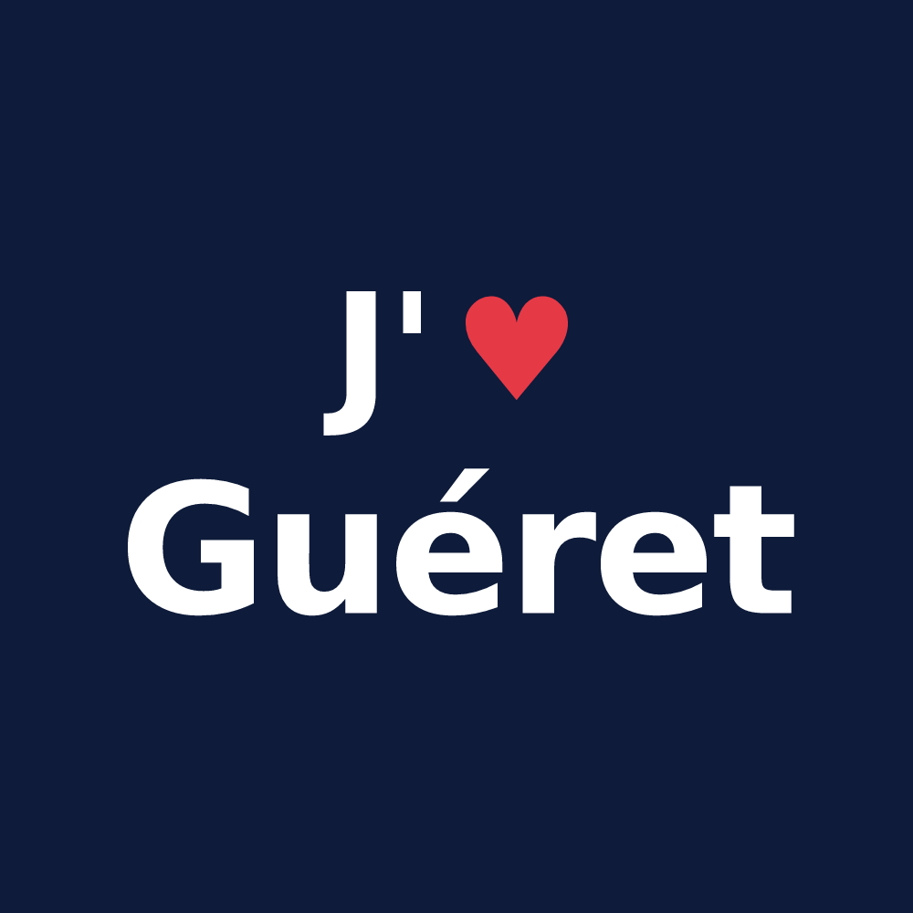 T-shirt personnalisé Guéret — design J'aime Guéret