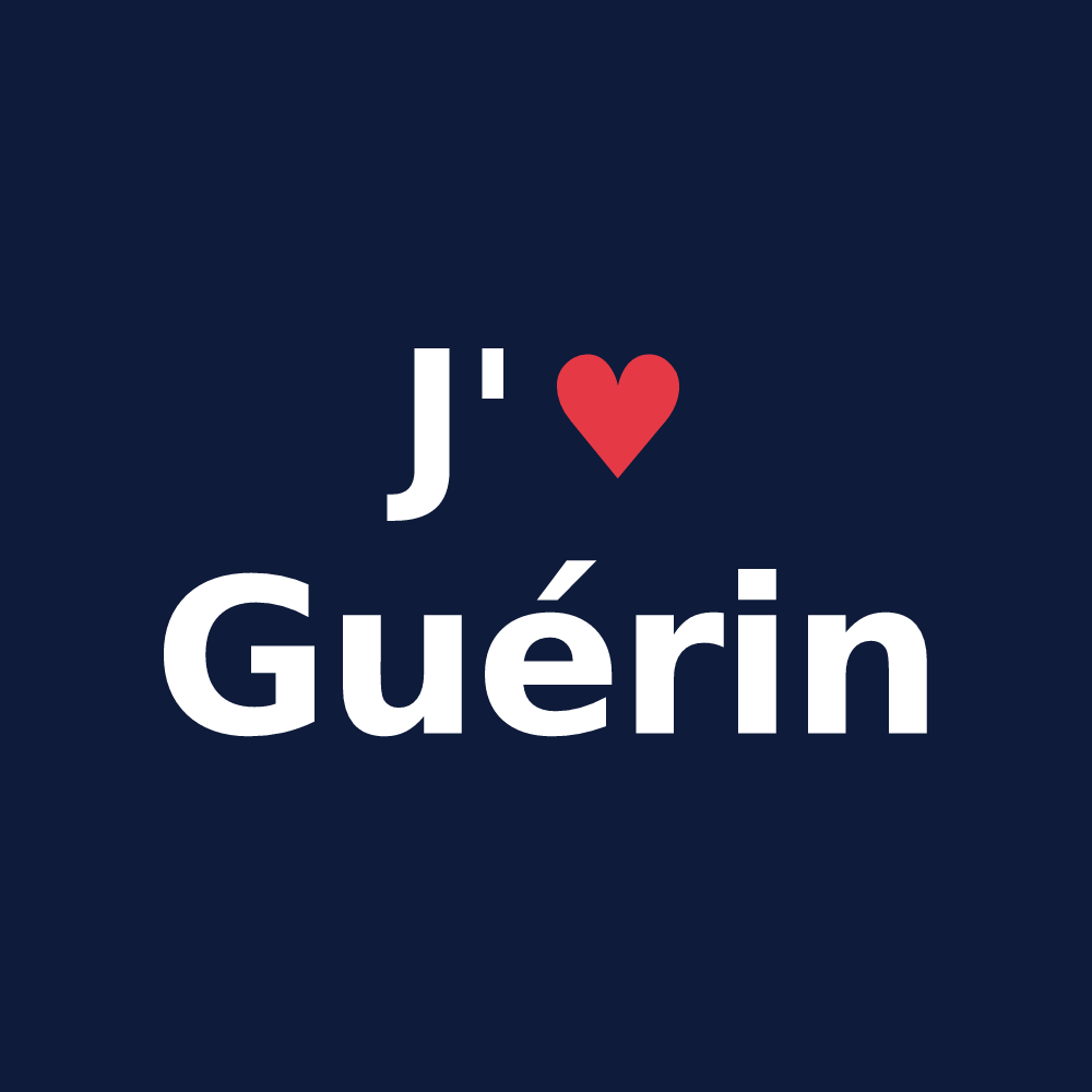 T-shirt personnalisé Guérin — design J'aime Guérin