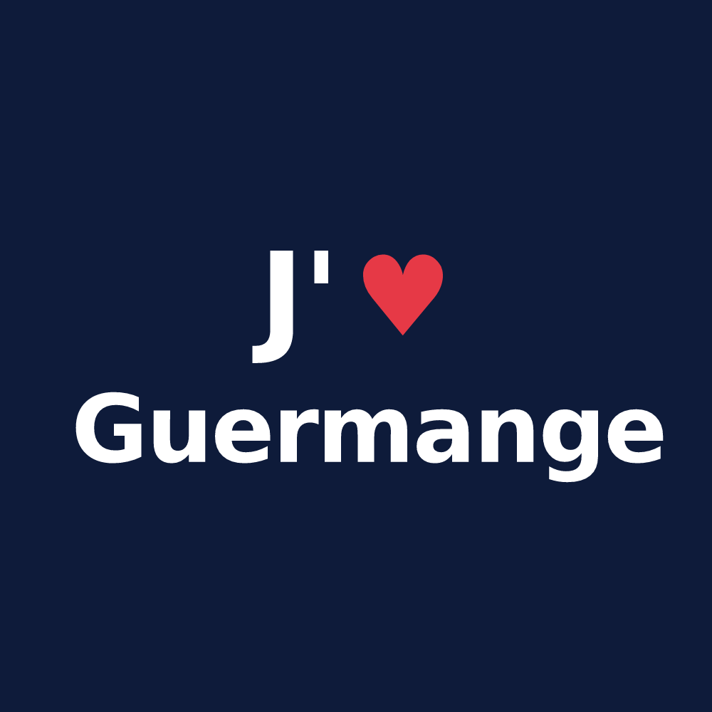 T-shirt personnalisé Guermange — design J'aime Guermange