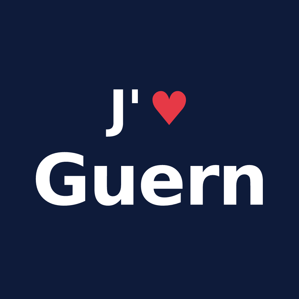 T-shirt personnalisé Guern — design J'aime Guern