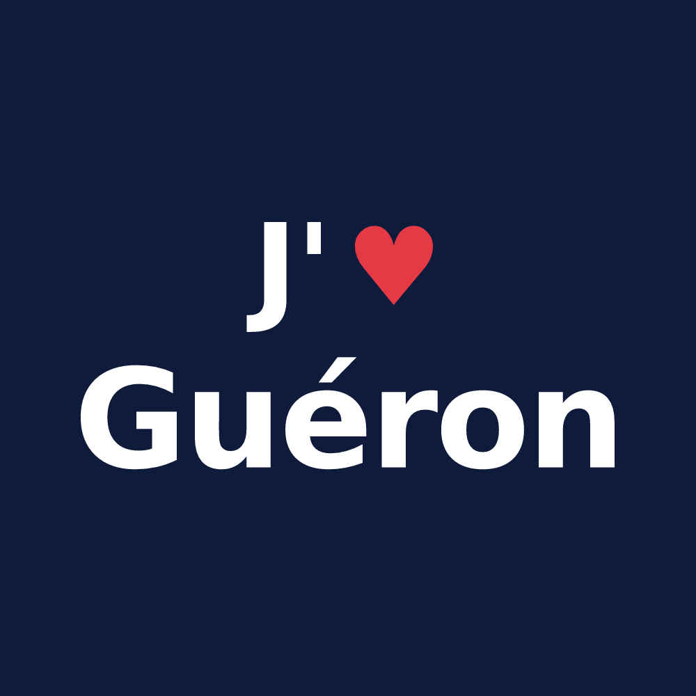 T-shirt personnalisé Guéron — design J'aime Guéron