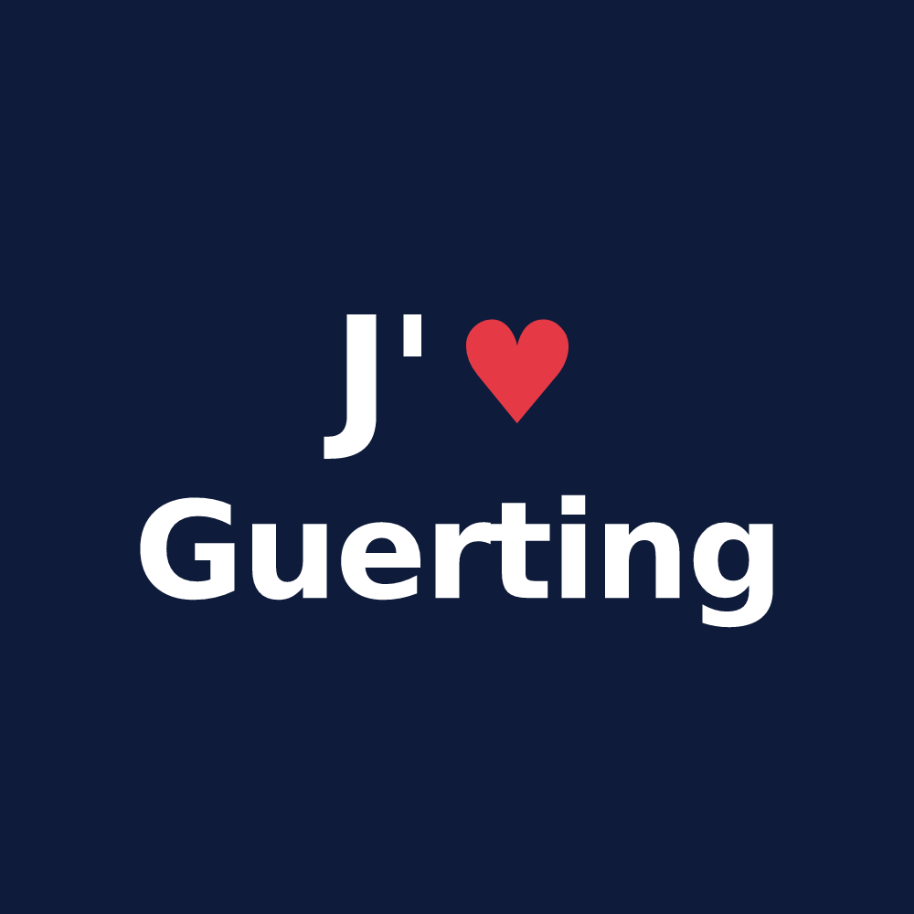 T-shirt personnalisé Guerting — design J'aime Guerting