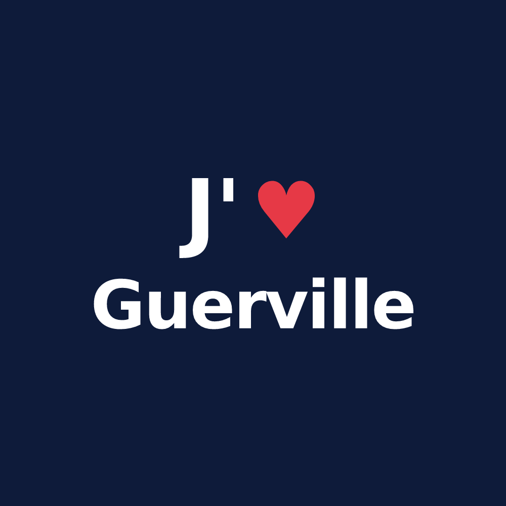 T-shirt personnalisé Guerville — design J'aime Guerville