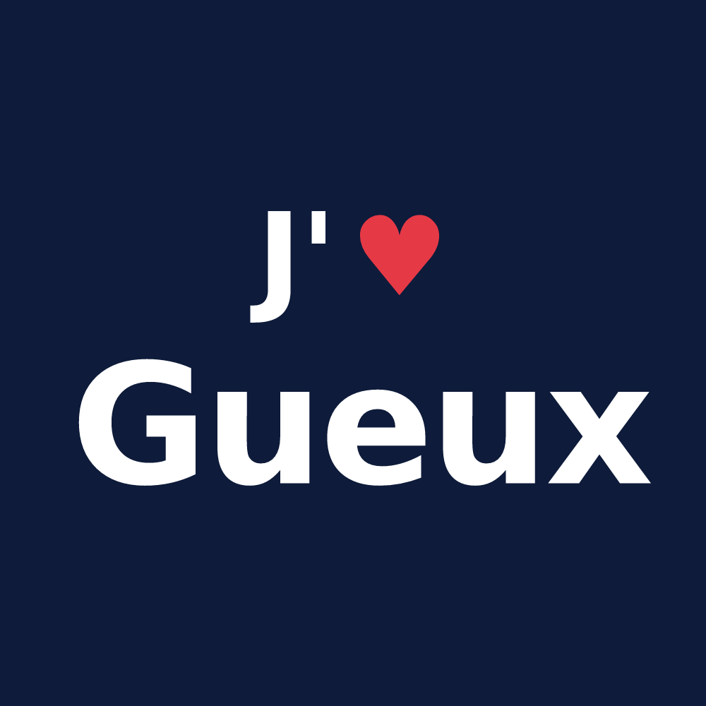 T-shirt personnalisé Gueux — design J'aime Gueux