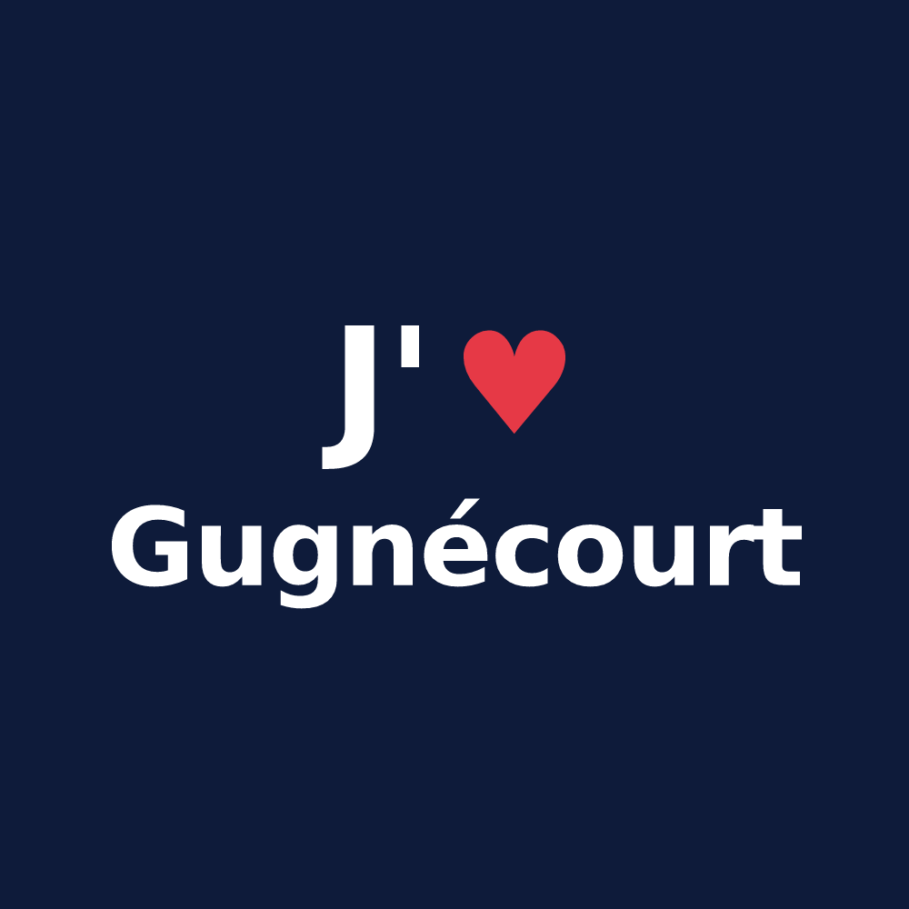 T-shirt personnalisé Gugnécourt — design J'aime Gugnécourt