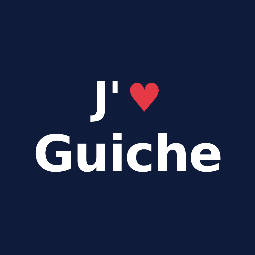 T-shirt personnalisé Guiche — design J'aime Guiche