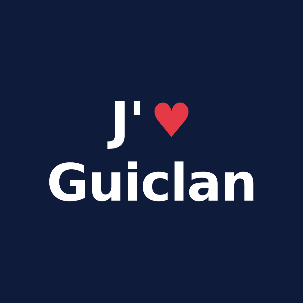 T-shirt personnalisé Guiclan — design J'aime Guiclan