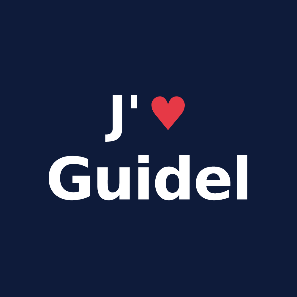 T-shirt personnalisé Guidel — design J'aime Guidel