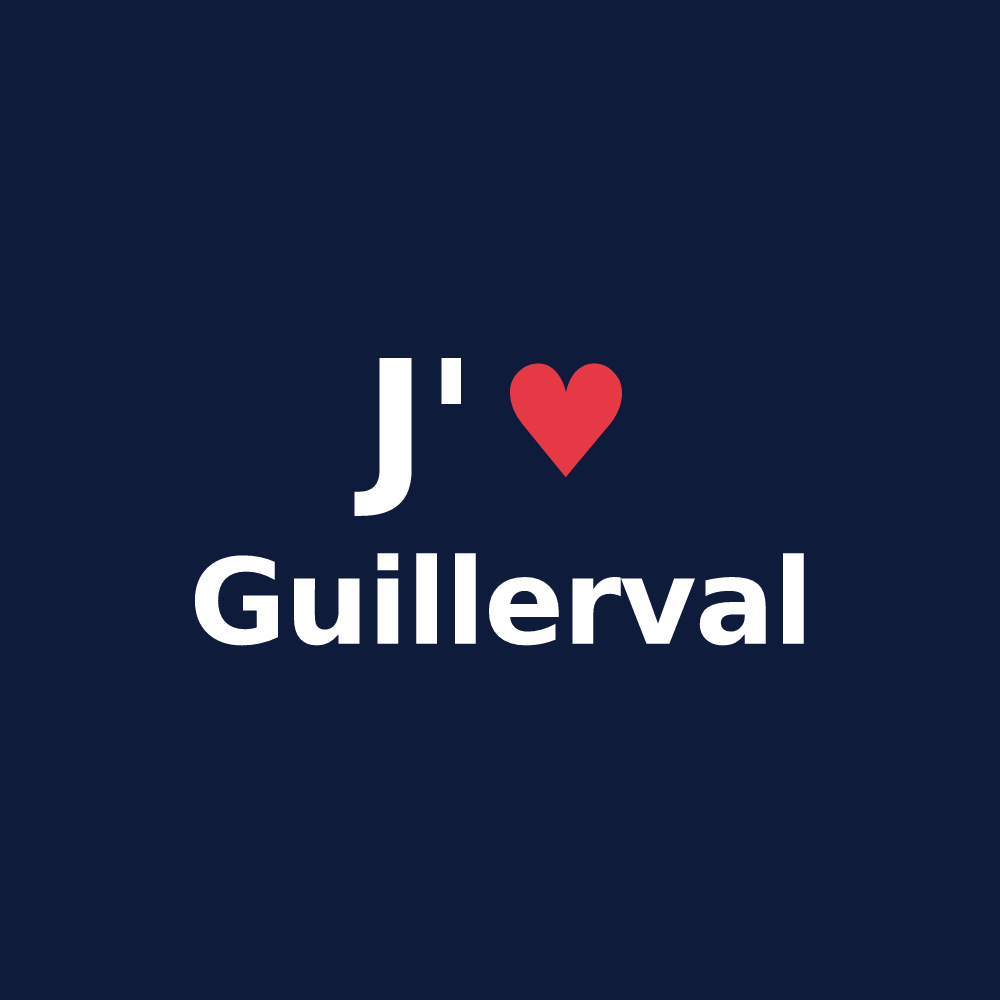 T-shirt personnalisé Guillerval — design J'aime Guillerval