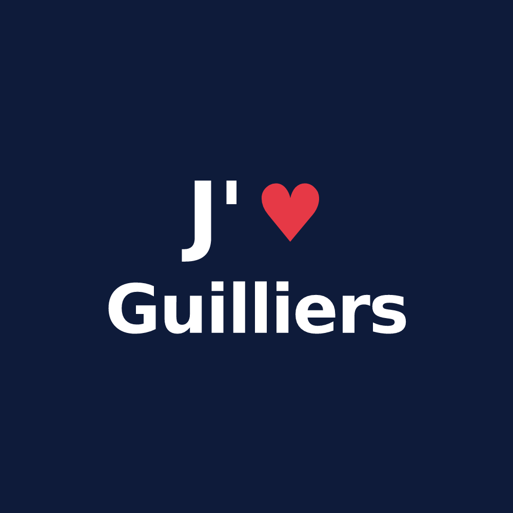 T-shirt personnalisé Guilliers — design J'aime Guilliers