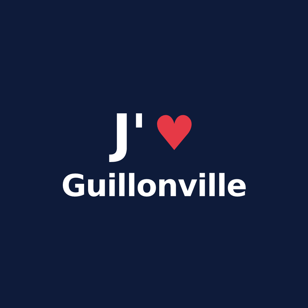T-shirt personnalisé Guillonville — design J'aime Guillonville