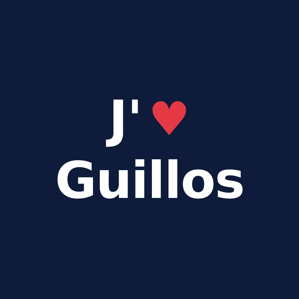 T-shirt personnalisé Guillos — design J'aime Guillos
