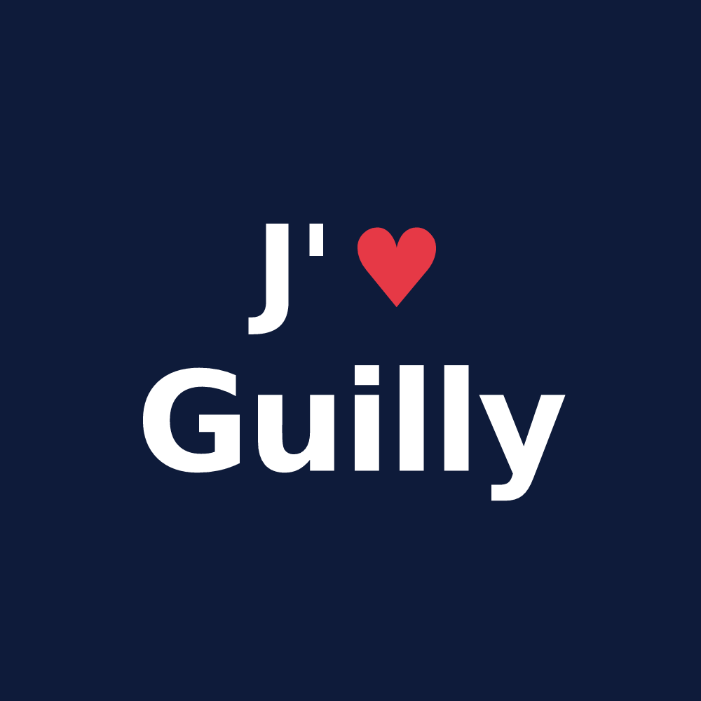 T-shirt personnalisé Guilly — design J'aime Guilly
