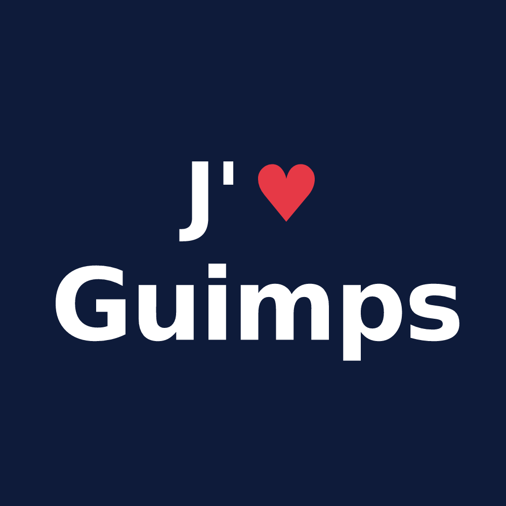 T-shirt personnalisé Guimps — design J'aime Guimps