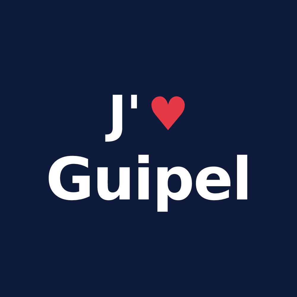 T-shirt personnalisé Guipel — design J'aime Guipel