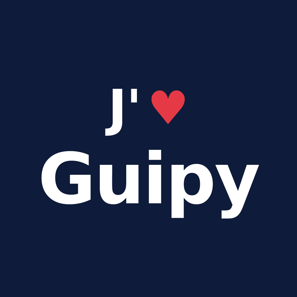 T-shirt personnalisé Guipy — design J'aime Guipy