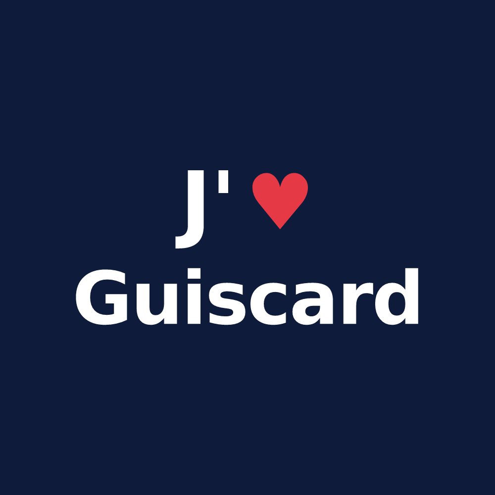 T-shirt personnalisé Guiscard — design J'aime Guiscard