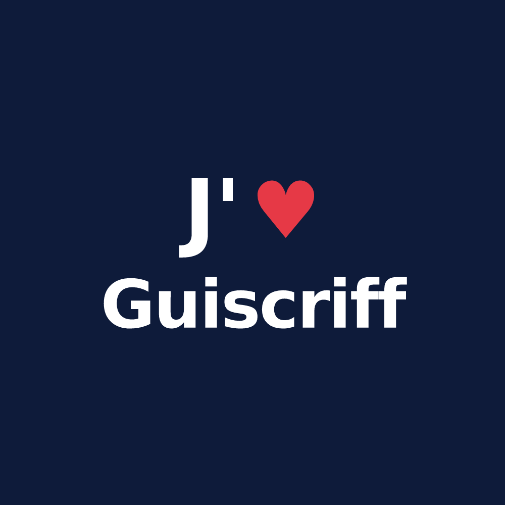 T-shirt personnalisé Guiscriff — design J'aime Guiscriff