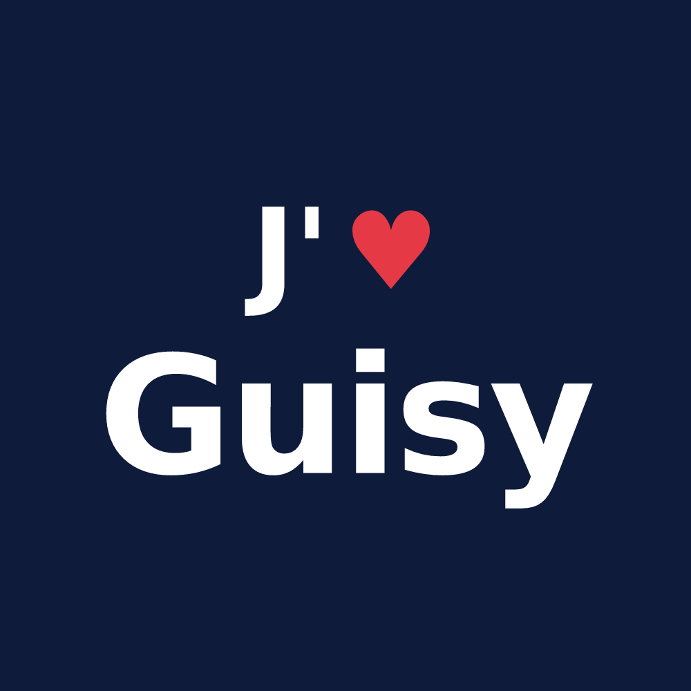T-shirt personnalisé Guisy — design J'aime Guisy