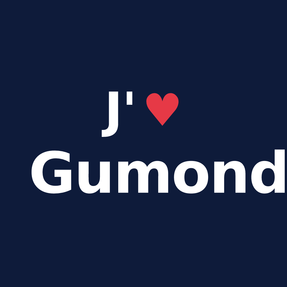 T-shirt personnalisé Gumond — design J'aime Gumond