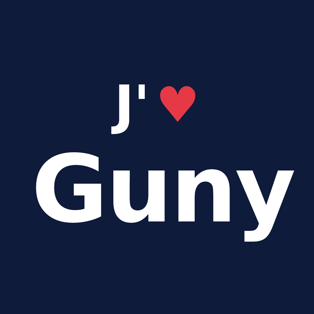 T-shirt personnalisé Guny — design J'aime Guny