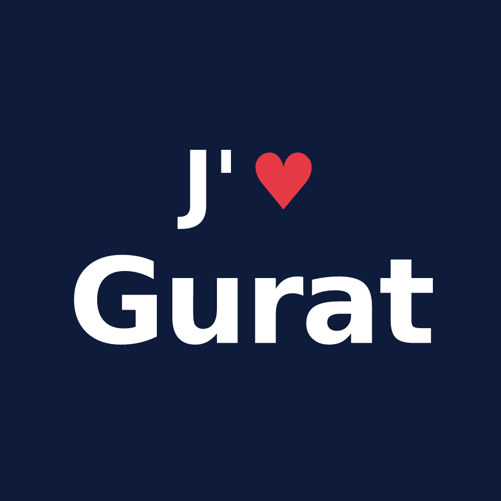 T-shirt personnalisé Gurat — design « J'aime Gurat » imprimé sur le t-shirt