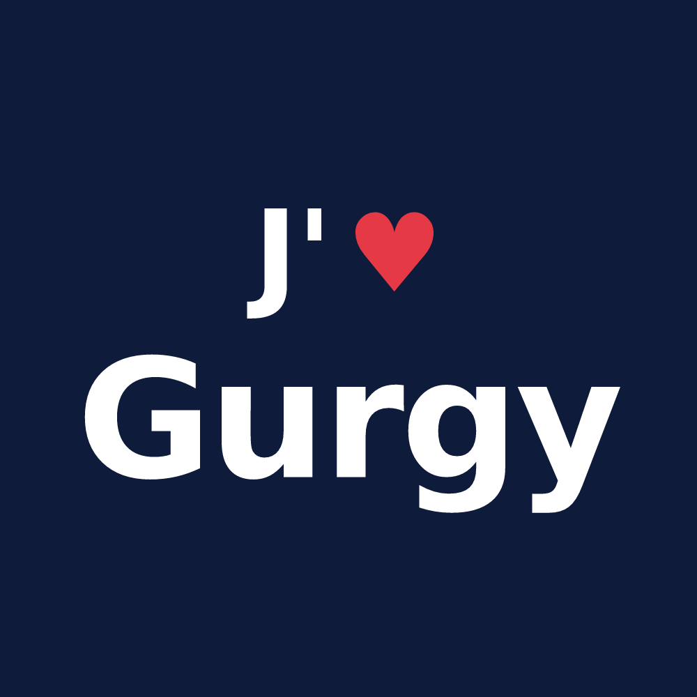 T-shirt personnalisé Gurgy — design J'aime Gurgy