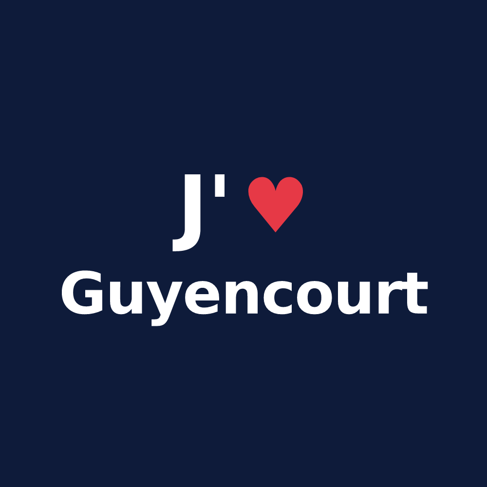 T-shirt personnalisé Guyencourt — design J'aime Guyencourt