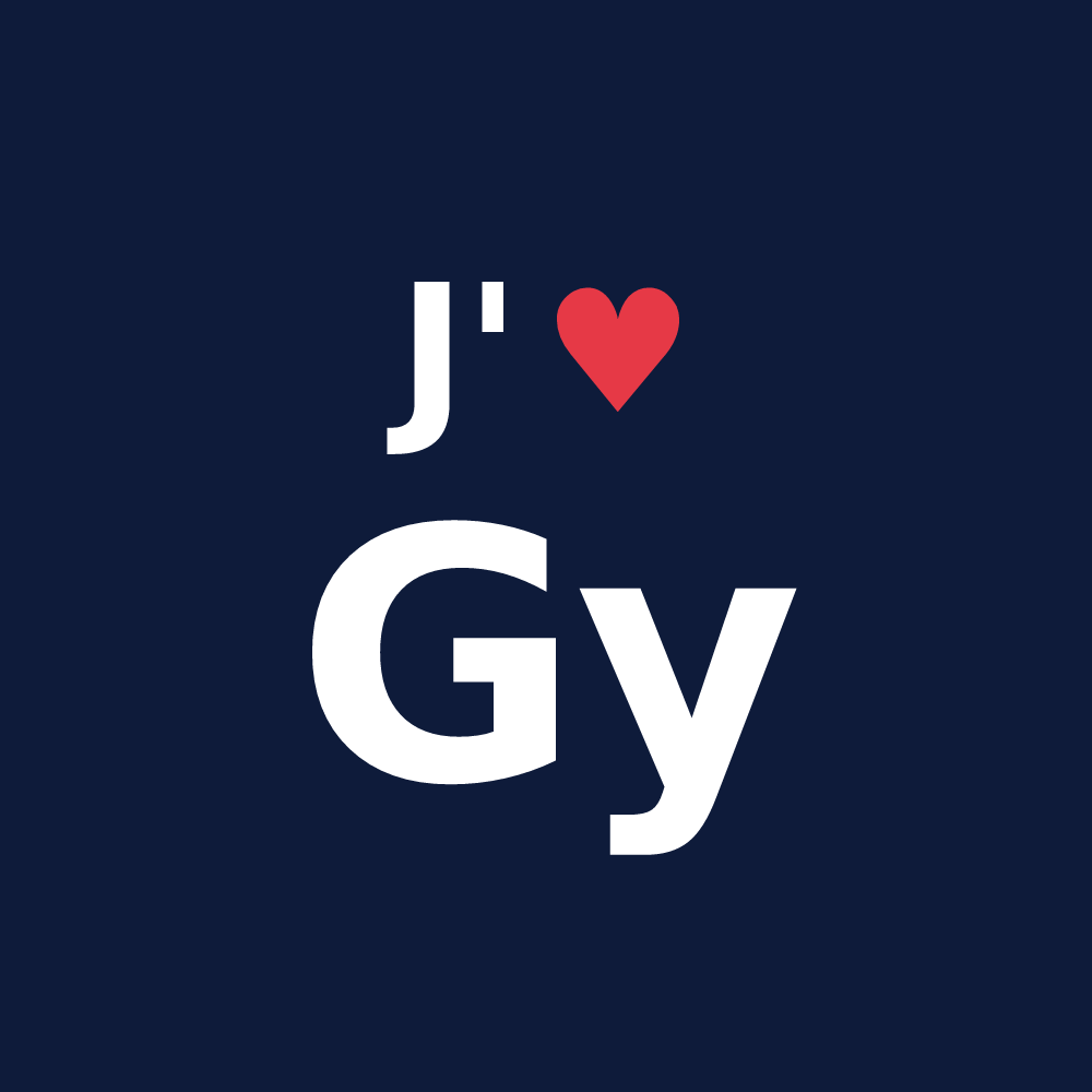 T-shirt personnalisé Gy — design J'aime Gy