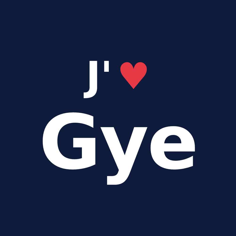T-shirt personnalisé Gye — design J'aime Gye