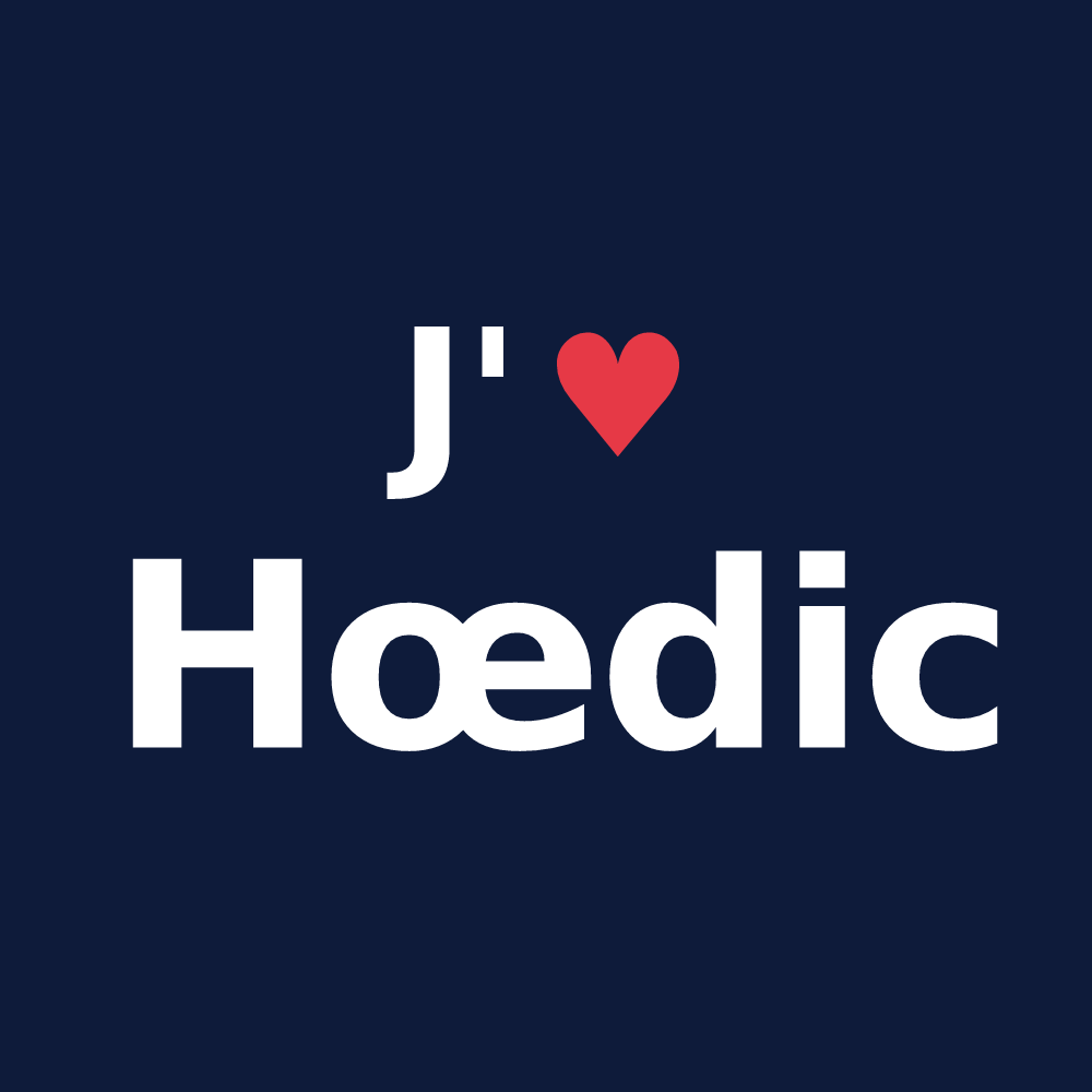 T-shirt personnalisé Hœdic — design J'aime Hœdic