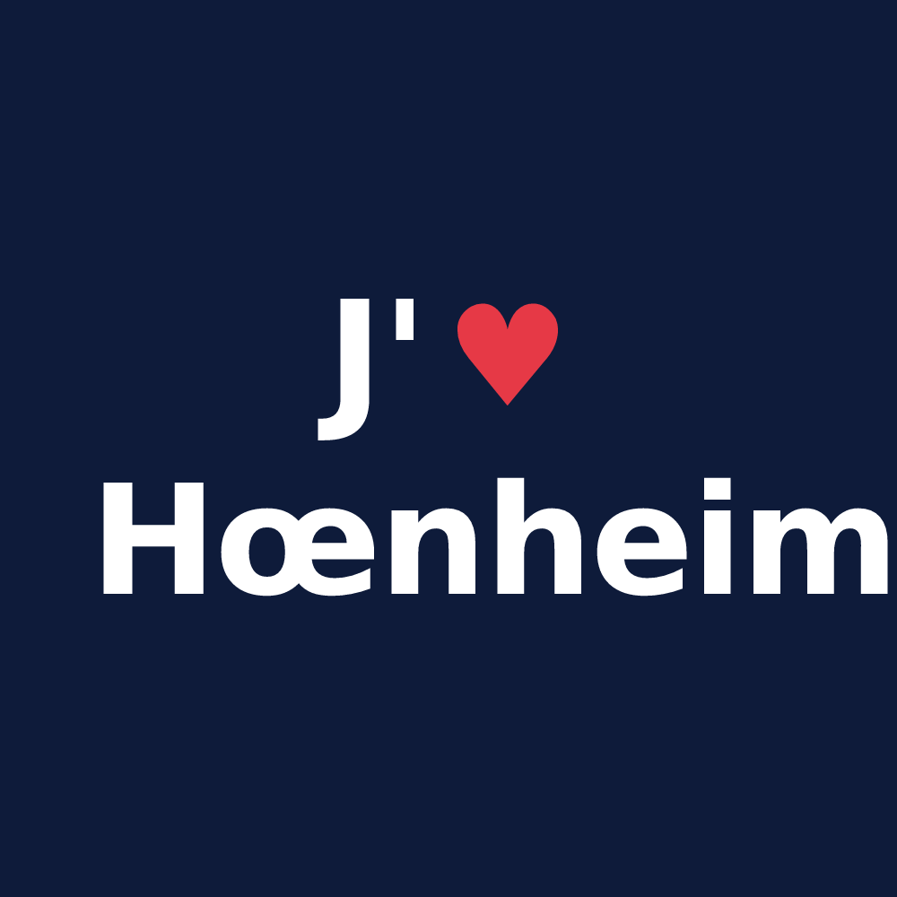 T-shirt personnalisé Hœnheim — design J'aime Hœnheim
