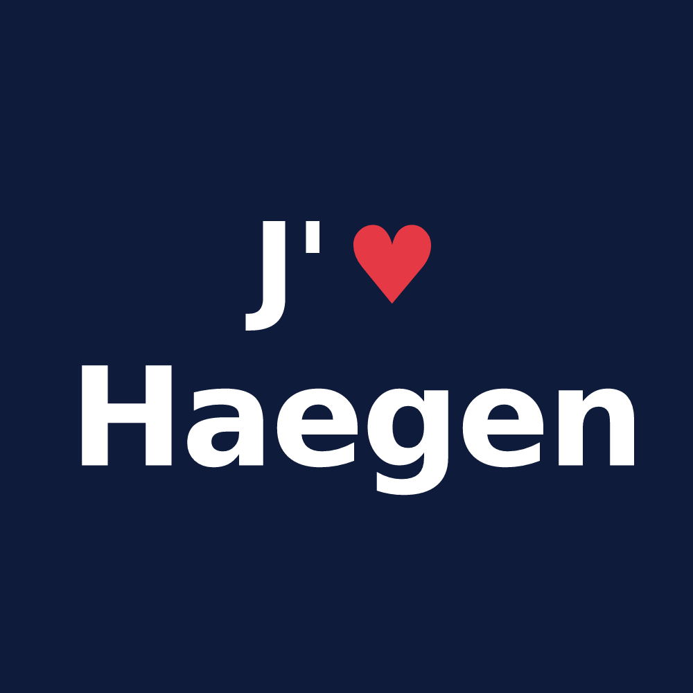 T-shirt personnalisé Haegen — design J'aime Haegen