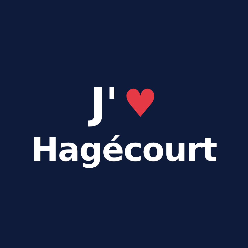 T-shirt personnalisé Hagécourt — design J'aime Hagécourt