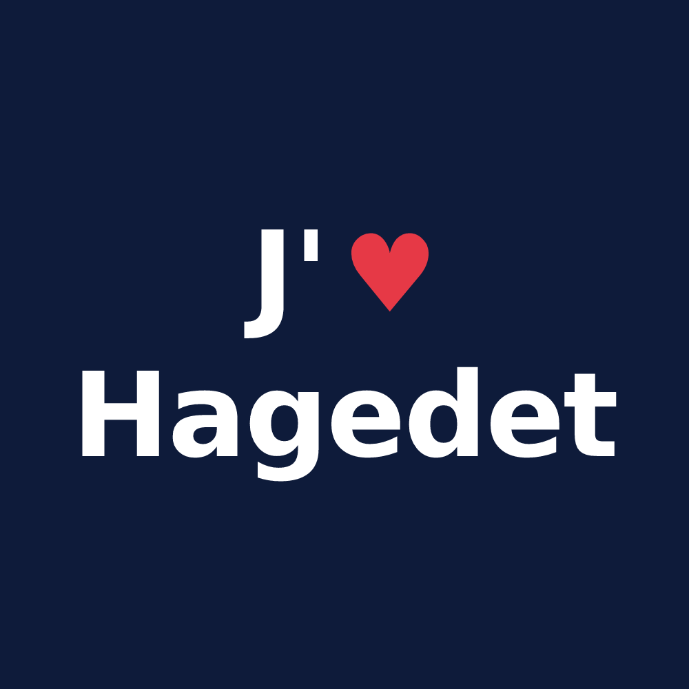 T-shirt personnalisé Hagedet — design J'aime Hagedet