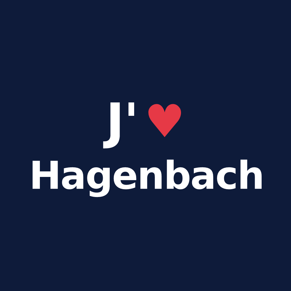 T-shirt personnalisé Hagenbach — design J'aime Hagenbach
