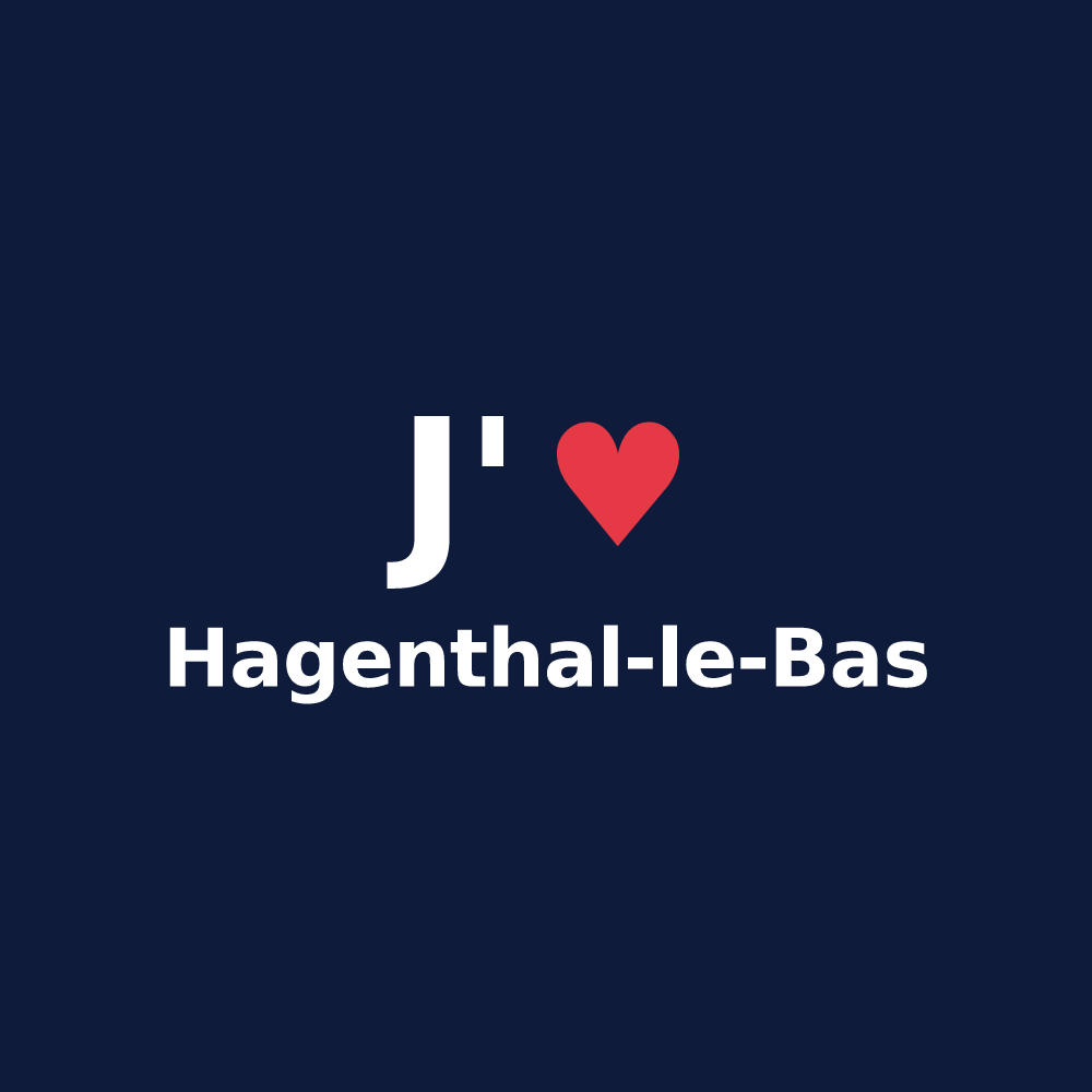 T-shirt personnalisé Hagenthal-le-Bas — design J'aime Hagenthal-le-Bas