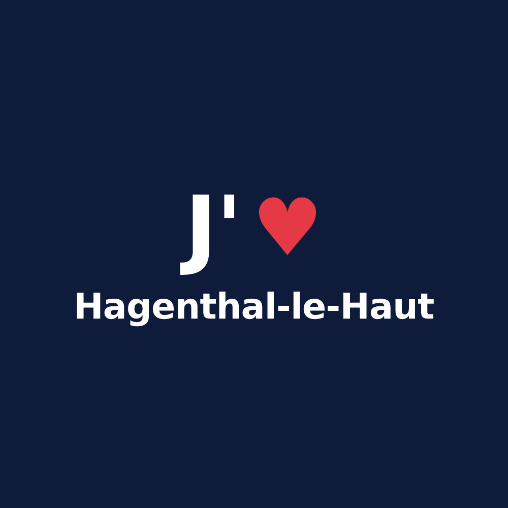 T-shirt personnalisé Hagenthal-le-Haut — design J'aime Hagenthal-le-Haut