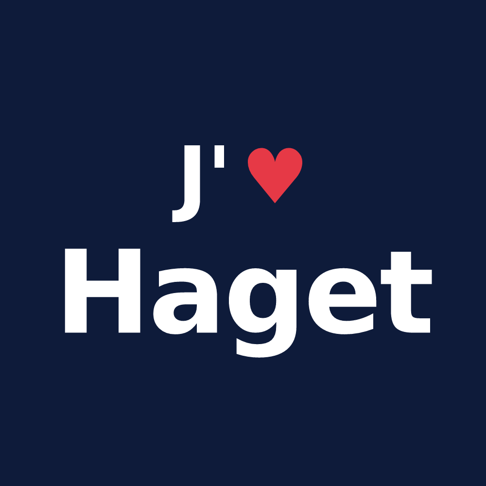 T-shirt personnalisé Haget — design J'aime Haget