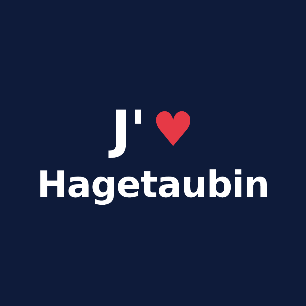 T-shirt personnalisé Hagetaubin — design J'aime Hagetaubin