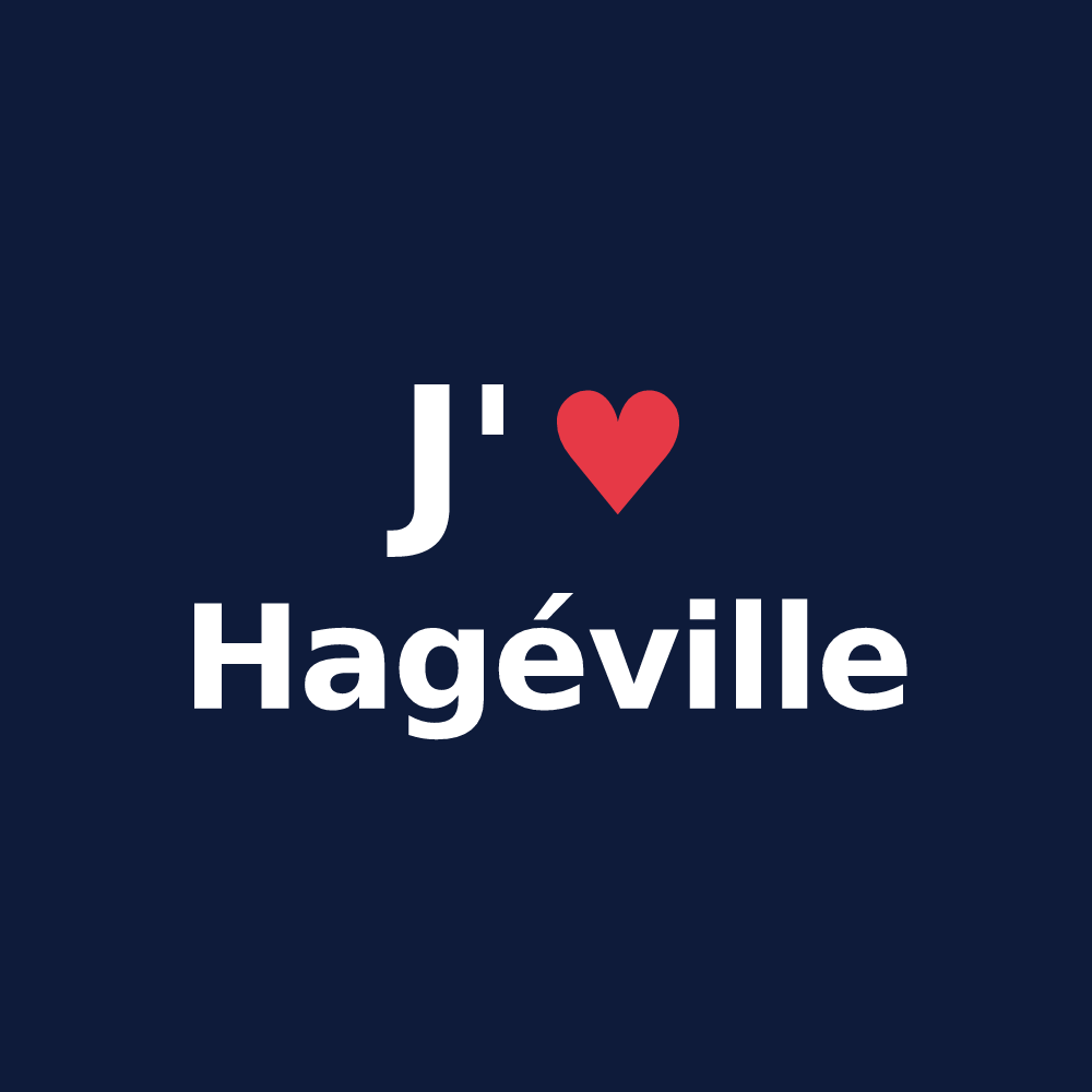 T-shirt personnalisé Hagéville — design J'aime Hagéville