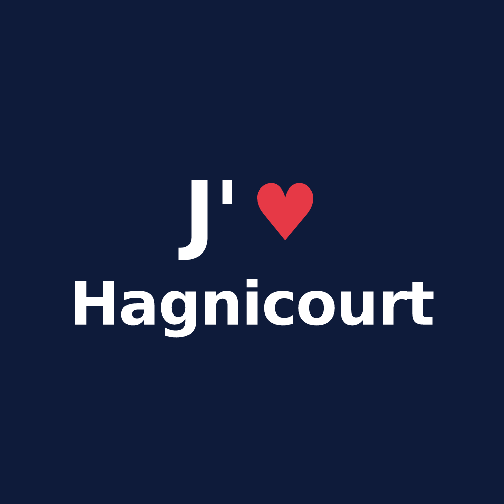 T-shirt personnalisé Hagnicourt — design J'aime Hagnicourt