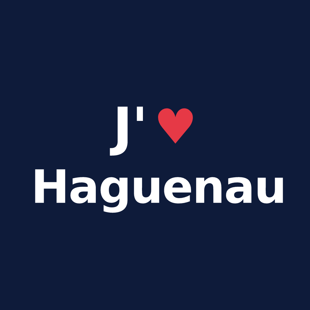 T-shirt personnalisé Haguenau — design J'aime Haguenau