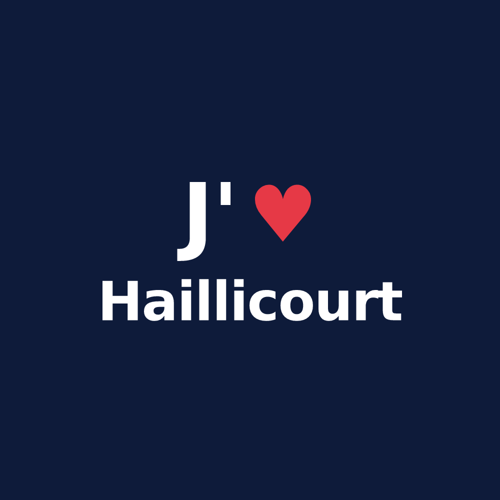 T-shirt personnalisé Haillicourt — design J'aime Haillicourt