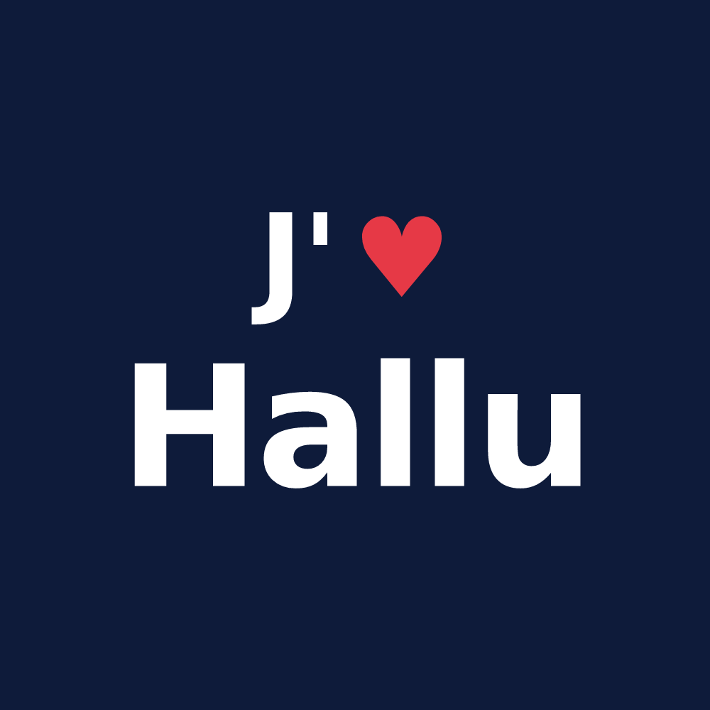T-shirt personnalisé Hallu — design J'aime Hallu