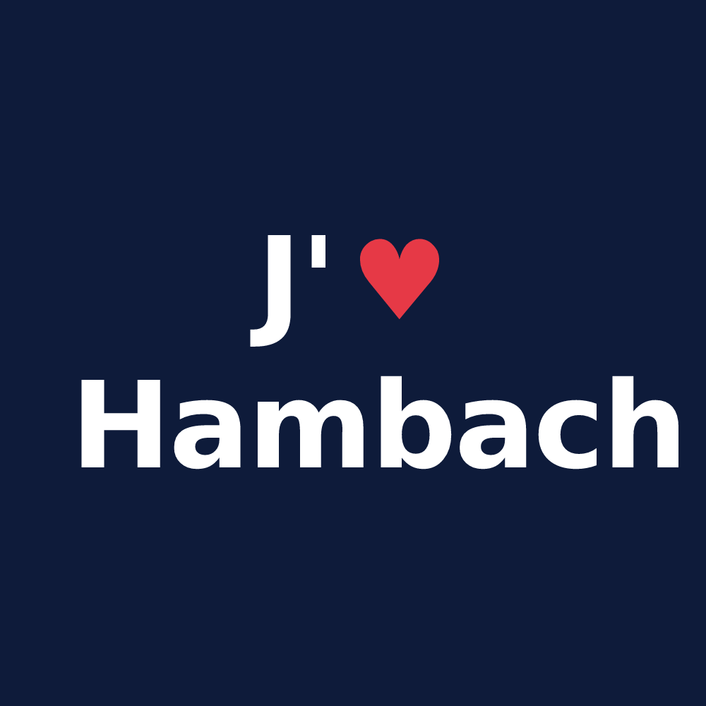 T-shirt personnalisé Hambach — design J'aime Hambach