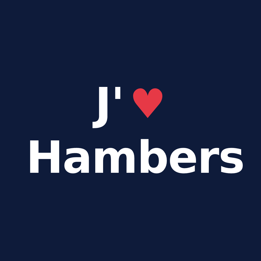 T-shirt personnalisé Hambers — design J'aime Hambers